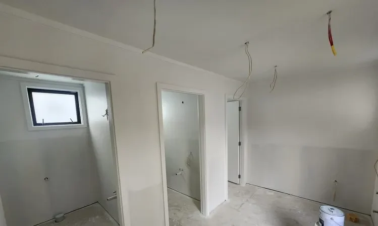 Small Bathroom Renovations in Progress – Bathroom Renovations Kapiti In-progress small bathroom renovation with framing and wall prep by Bathroom Renovations Kapiti