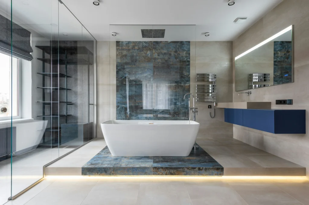 Luxury bathroom with elegant finishes by Bathroom Renovations Kapiti on the Kapiti Coast